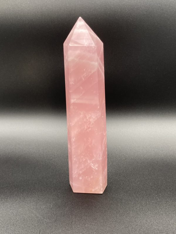 Gemmy Rose Quartz Tower - Image 2